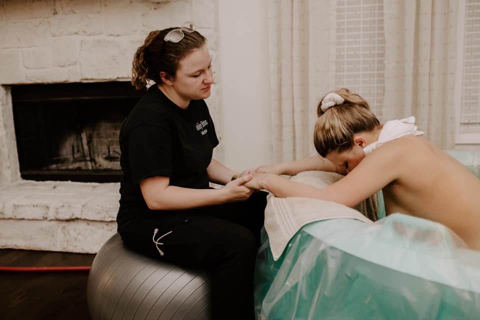 midwife ashley, water birth at home, labor at home, home birth
